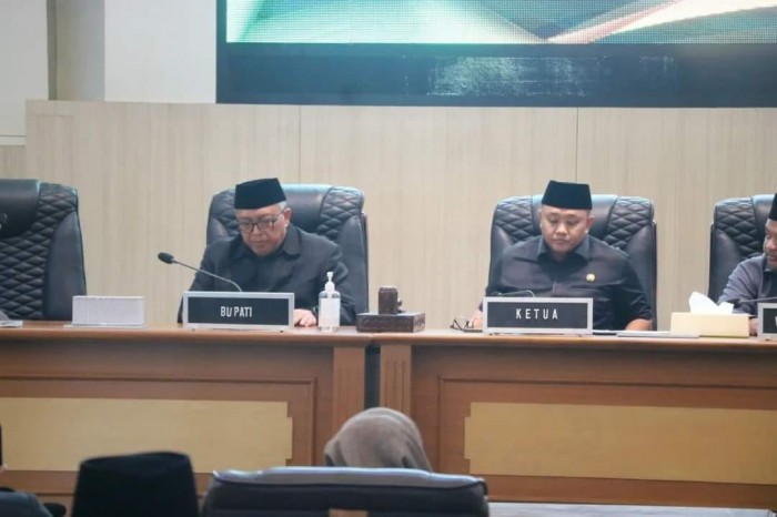 Rapat Paripurna Dprd, Bupati Sukabumi Minta Legislatif Terus Bersinergi Dalam Pembangunan