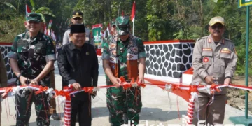 PERESMIAN JEMBATAN GARUDA SUCI BUPATI SUKABUMI APRESIASI KEMANUNGGALAN TNI
